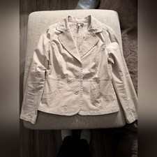 Lightweight St Johns Bay Blazer Beige sz M