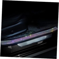 Car Door Sill Protector with Bling Rhinestones 2PCS Edge 5CM x 60CM Colorful