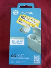 Jlab Gopop True Wireless Earbuds Mint 35 Hours Playtime w/ Charging Case