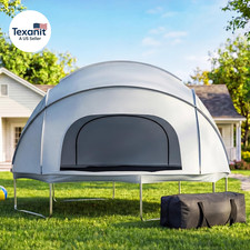 14FT Trampoline Tent Cover with Poles, Waterproof 210D Oxford Dome Trampoline Te