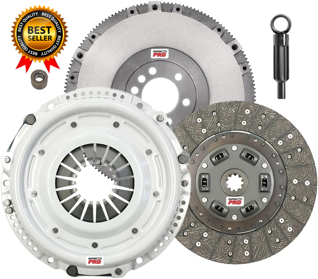 pro Heavy Duty 10.4" OEM Clutch Kit with Flywheel Compatible 1964-1981 Chevy