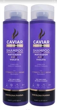 2 Pack Shampoo Matizador Azul Violeta 500ml Caviar Profesional