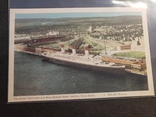 Nave passeggeri RMS MAJESTIC copertina navale cartolina inutilizzata HALIFAX, NOVA SCOZIA