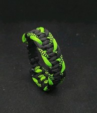 Bracciale Paracord 550 Black Green Snake Fatto A Mano Outdoor Adventure
