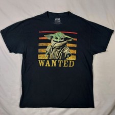 STAR WARS XL Men's Graphic Tee The Mandalorian The Child WANTED Poster T-Shirt