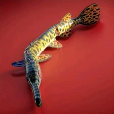 18" L.  James Mead Decoys Spotted Gar Jointed Vary Rare.