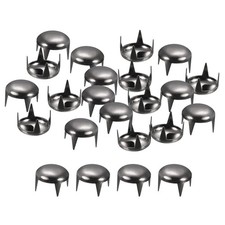 80Pack Black 12mm Round Dome Rivets for DIY Leather Craft