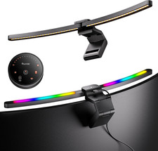 Quntis Curved Monitor Light Bar 15 RGB Backlight for 34" Screens, Computer Bar