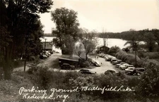 Redwood NY Butterfield Lake Parking Grounds RPPC Photo Postcard COPY