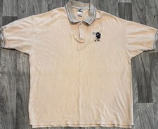 Vintage Warner Bros Studio Store Taz Golf Polo Tan Looney Tunes Mens XXL 90s
