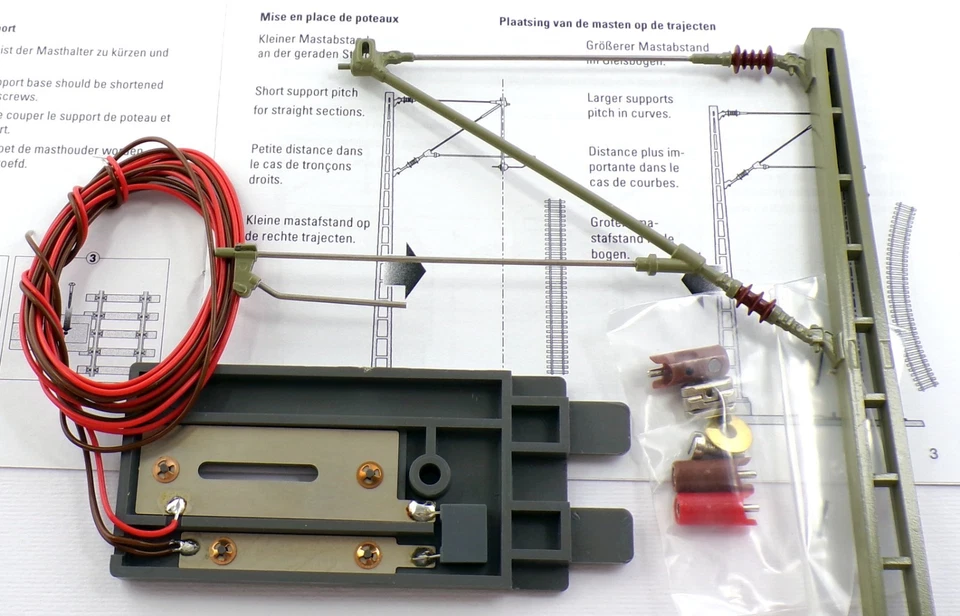 MÄRKLIN SCALA 1 PALO x CATENARIA ELETTRICO IN METALLO H mm 255 10-1/16" art 5633 - Immagine 4 di 4