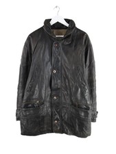 Vintage 90s Leder Jacke Schwarz XL Herren