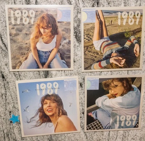 Taylor Swift 1989 (Taylor's Version) Vinyl Lot 4 Blue Green Pink Yellow 2LP 12"