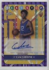 2024-25 Topps Chrome Purple Geometric Refractor Cam Christie #NSS-CC Auto 0m89
