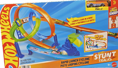 Hot Wheels Launch & Crash Stunt Track Set - Brandneu