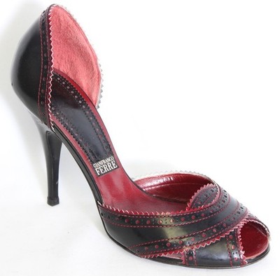 GIANFRANCO FERRE Italian Sexy Ladies Open Toe High Heels Shoes SZ 37 US SZ 6 1/2