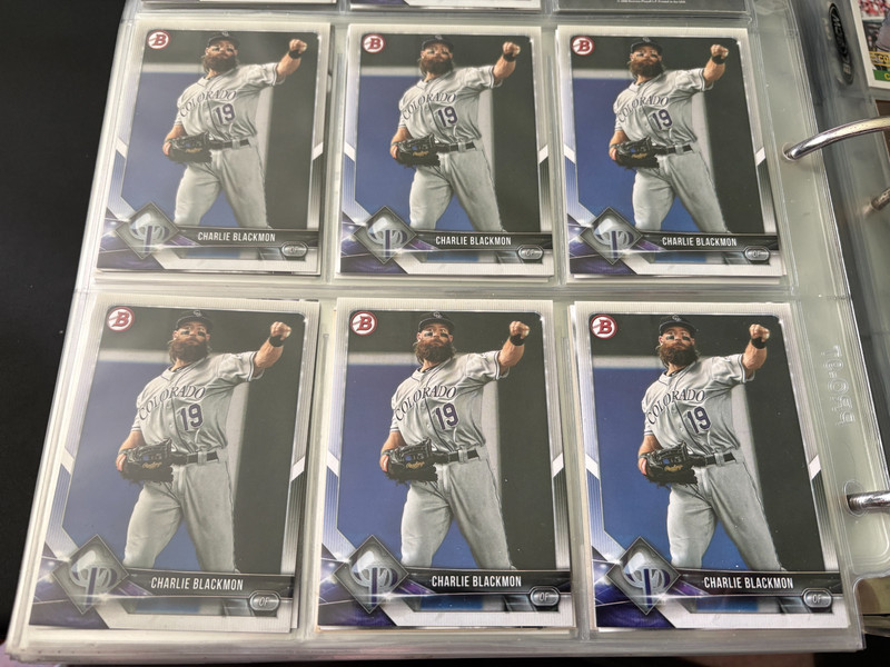 Charlie Blackmon 6 card lot 2018 Bowman #53 Colorado Rockies FREE SHIPPING