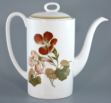 VINTAGE WEDGWOOD SUSIE COOPER COFFEE POT NASTURTIUM C2038 DESIGN c1970 21cm