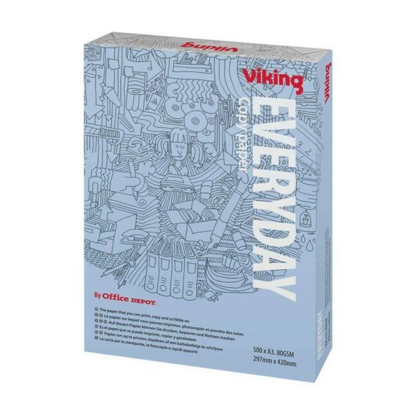 Viking Everyday A3 80gsm 500 Copy Paper Sheets White (4317075) for