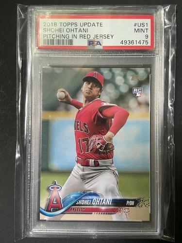 2018 Shohei Ohtani Topps Update US1 RC Rookie PSA 9 Mint LA Los Angeles Angels