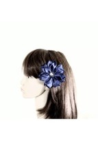 Navy Blue Hair Clip. Girl Hair Clip. Hair Flower Clip. Handmade Hair Clip.