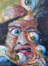 Eyeballs- 6x8 inch painting- artist Nick Mears