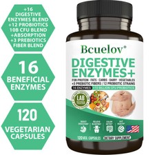 Digestive Enzymes w/ Prebiotic  Probiotics, Gas, Constipation  Bloating Relief