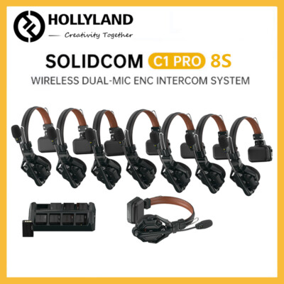 US Hollyland Solidcom C1 Pro-8S Full-Duplex ENC Wireless Intercom Headset System