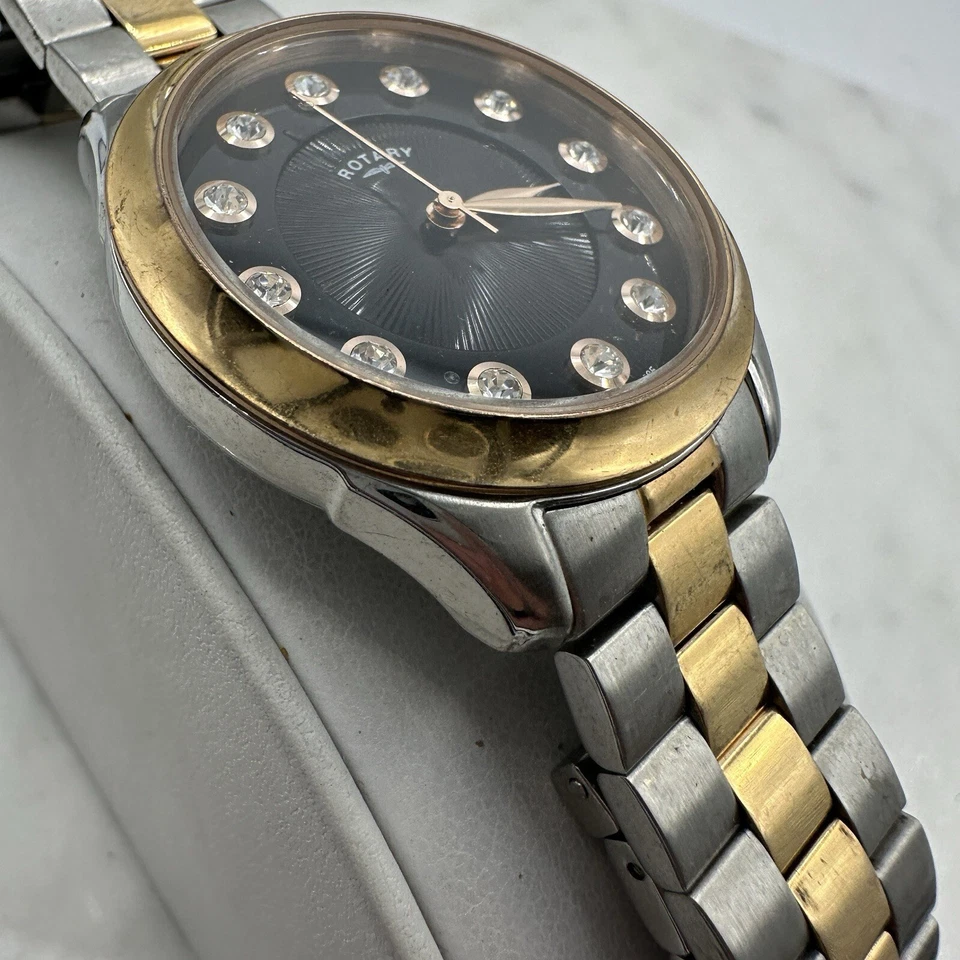 Rotary Womens Project D Black Dial Two Tone Stainless Steel Bracelet Watch 34mm - Image 2 of 4