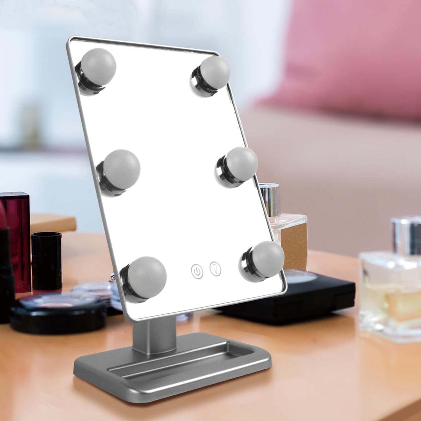 Hollywood Style LED Makeup Mirror with Multicolor Touch Lights  -image