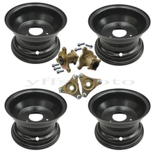 7'' 3 Bolt Rim Front & Rear Wheels Hubs for 16x8-7 Tire Mower Go Kart 4 Wheelers