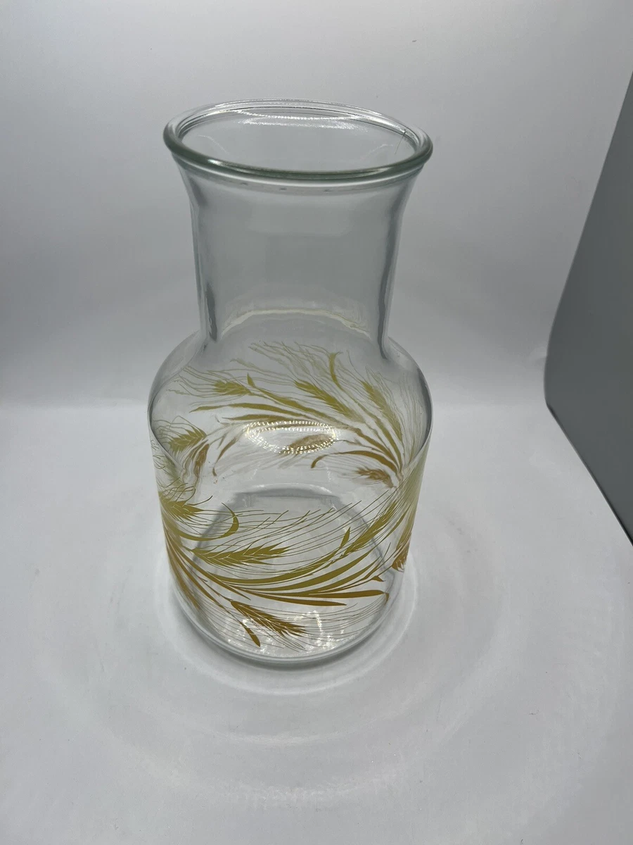Vintage Libby of Canada Wheat Grass Glass Carafe Pitcher - no Lid