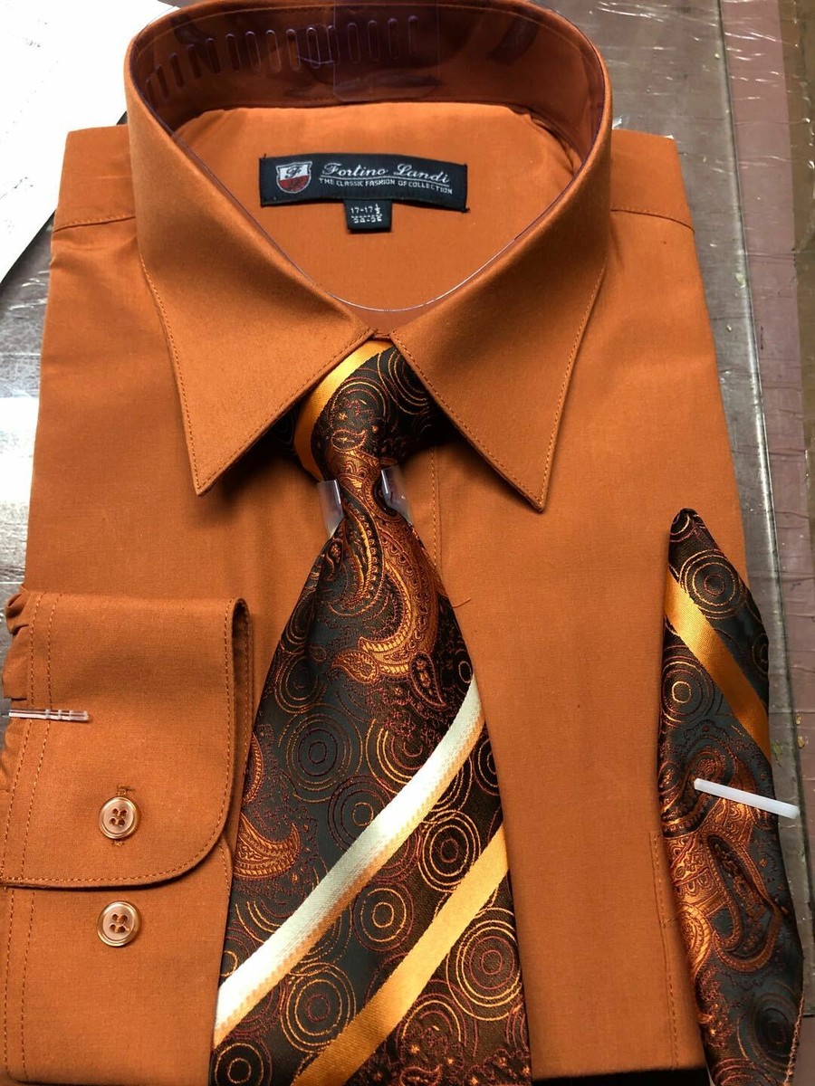 dress shirt with tie The Coolest Way to Wear a Now? Matched to Your 16.5 Neck / 33 Fortino Landi Men's Long Sleeve
