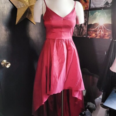 fitted lace wedding dress Strapless Red Bodycon Short Dress with Train – Ohmollydress main image 1