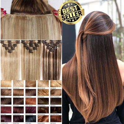 Cheap Price Remy Human Hair Extensions Clip In 8 Pieces Full Head