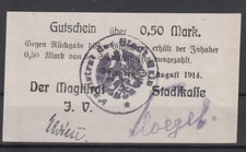 Exin - City - 0.50 Mark - 09.08.1914 - Die�ner 96.5 - Paper Rough