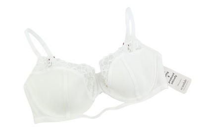 Scandale Le Balconette 1/2 Spacer Underwire Bra 85C White Lace Nylon-Elastane