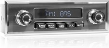 Retro Car Radio Receiver With Bluetooth Single Din Vintage Stereo For Classic V