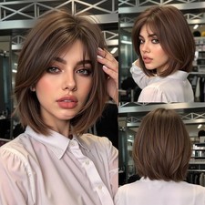 Brown Straight 100 Human Hair Wig 13x4 Lace Front Wig