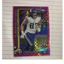 T.J. Hockenson 2025 Topps Chrome #200 Hot Pink X-Fractor