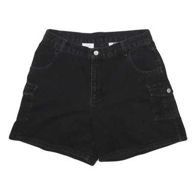 FADED GLORY Damen Schwarze Cargo Baumwoll Shorts M W30 Casual Sommer