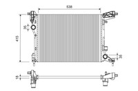 MotorküHler WasserküHler Valeo 701255 Aluminium FüR Fiat 500L 199LYB1B 199LYF1B
