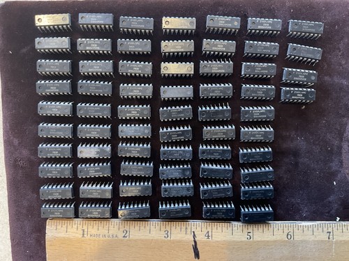 Lot Of 64 Miscellaneous Assorted Eprom Chips, F2102LHPG