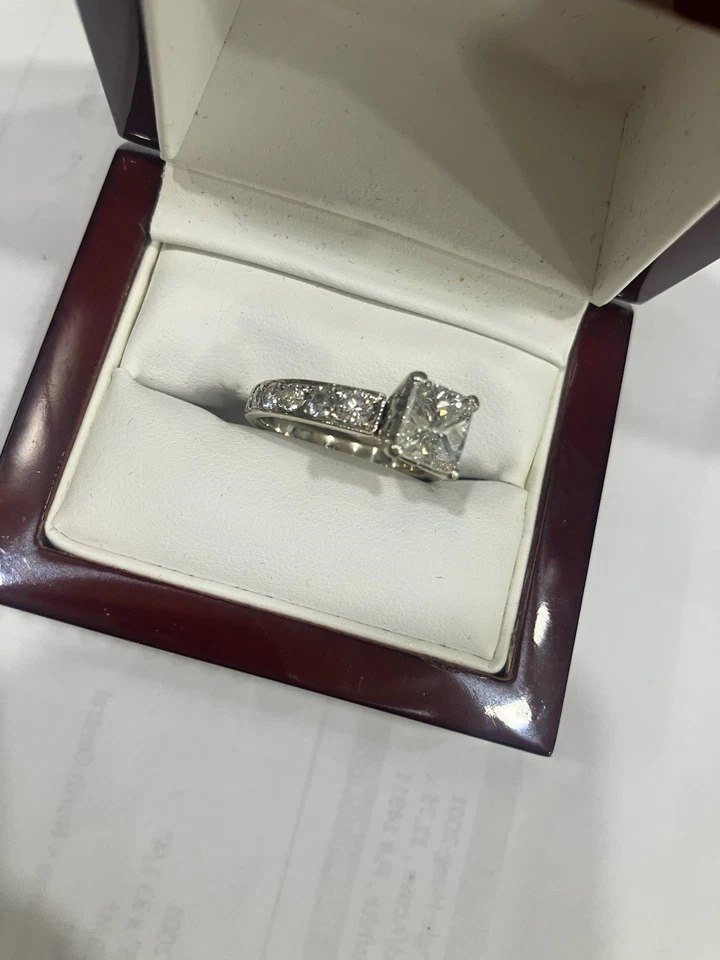 1.5ct Princess Cut Gold Engagement Ring 7.5 - Image 4 of 4