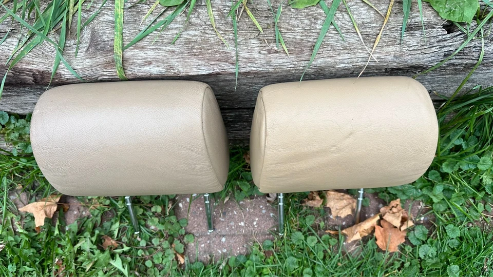 BMW 325is E36 1994 serie 3 reposacabezas asiento canastilla delantero izquierdo derecho beige Foto 3 de 4