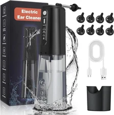 Electric Ear Wax Removal with One-Piece Waste Tank, IPX7 Electric Ear Cleaner