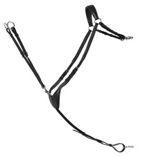 EcoRider SuperLux Breastplate Anatomic Elasticated Soft Leather Tack Black/Brown