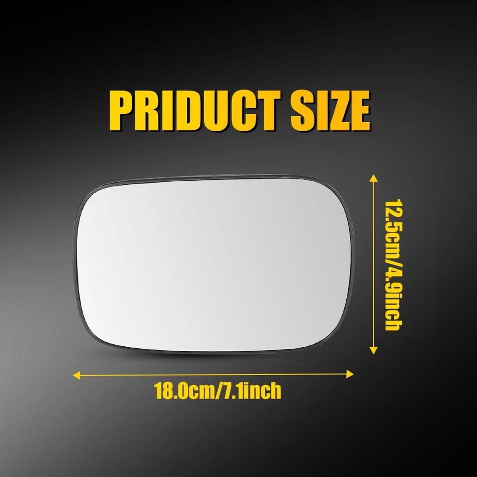 Espejo retrovisor térmico de vidrio lado izquierdo del conductor para Volvo XC60 2010-2017 con placa de respaldo Foto 3 de 4