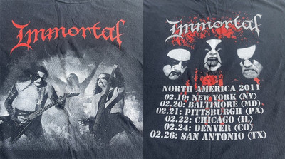 Immortal band North America 2 sides black T-shirt short sleeve S-5Xl 55