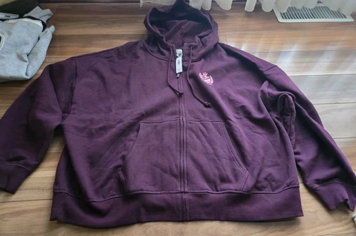 UNDERCOVER Felpa con cappuccio e zip per cani Victorias Secret ROSA campus XXL Wild Rose nuova con etichette